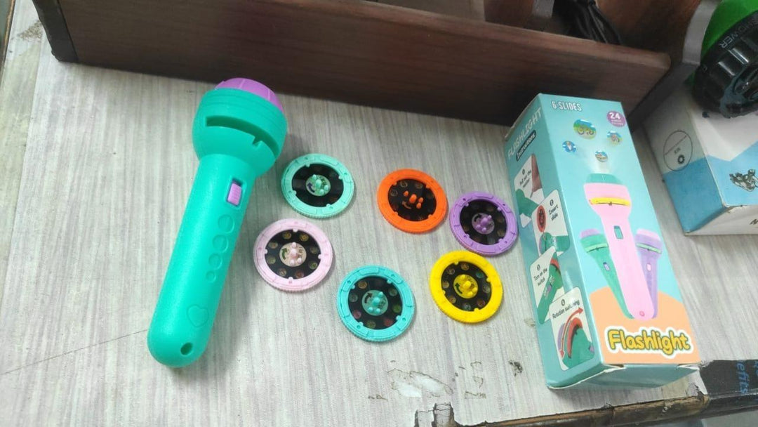 Slide Flashlight Torch Education Learning Kids Toy