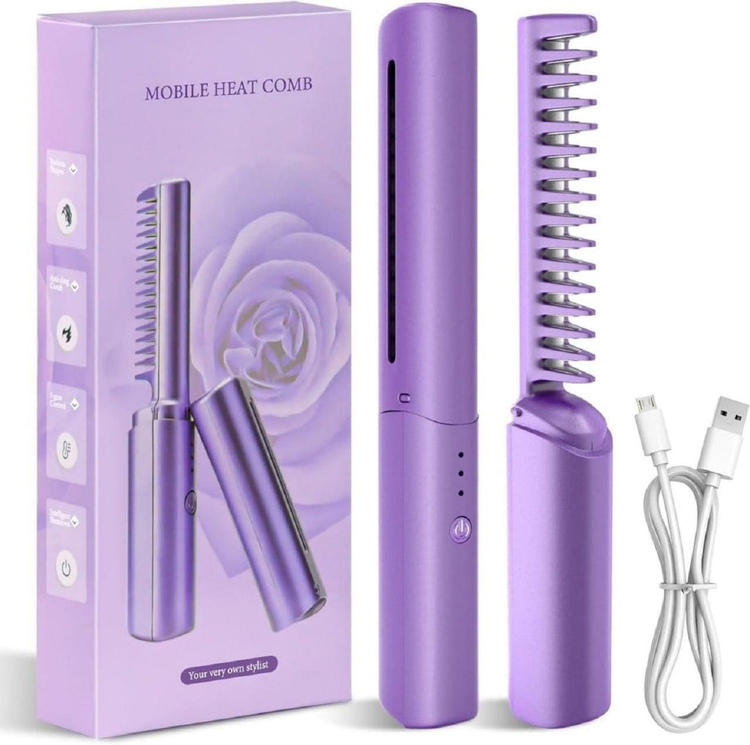 Meneflix Portable Mini Hair Straightener Hot Comb