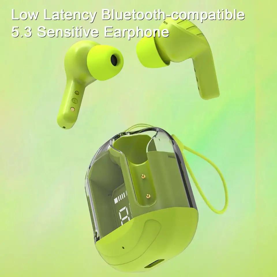 Crystal Portable LED Display Professional Wireless Earbuds